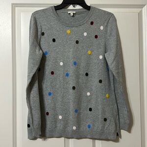Talbots‎ Polka Dot Crew Neck cotton sweater, Women’s size Small